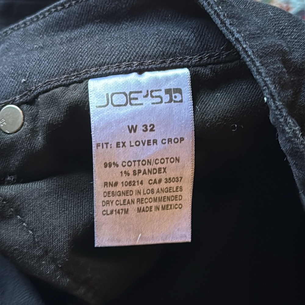 Joe's Jeans - Ex Lover Cropped - Black Jeans - Size 32 - Picture 4 of 7